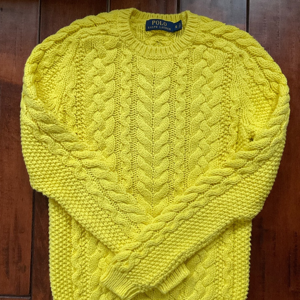 Polo by Ralph Lauren Vibrant Yellow Cable Knit Sweater